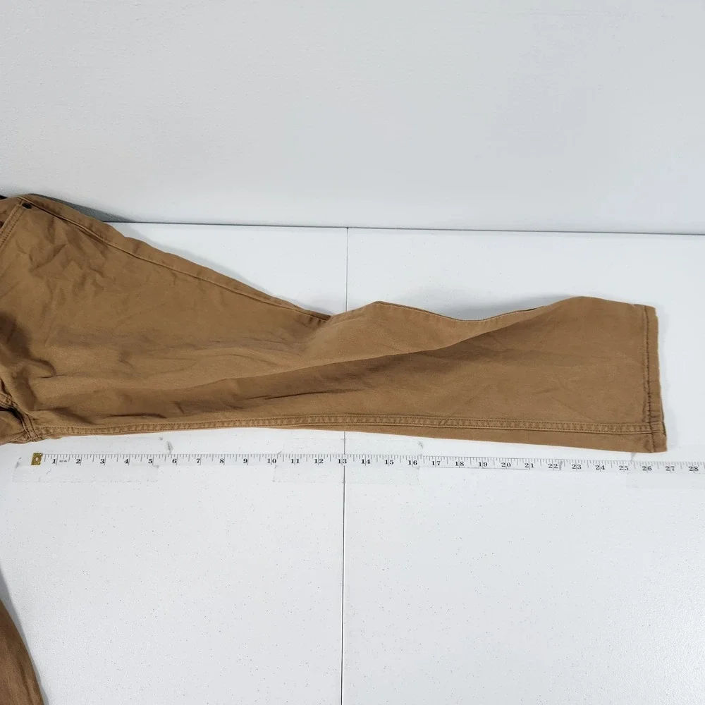 Levis 502 Regular Taper Pants Mens 34x29‎ Brown Stretch Twill 29507-0100